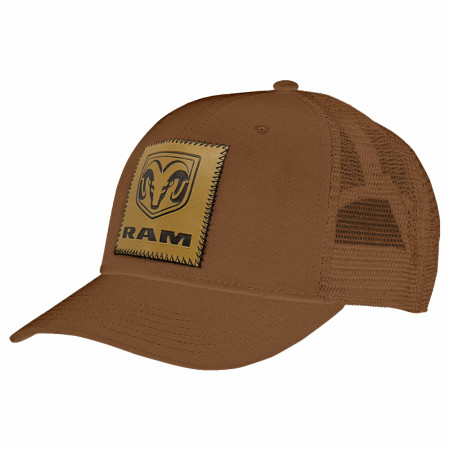 Dodge Ram Logo Sewn Patch Adjustable Trucker Hat